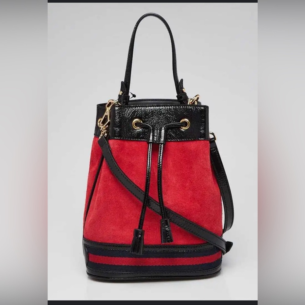 Gucci Ophidia bucket bag in red